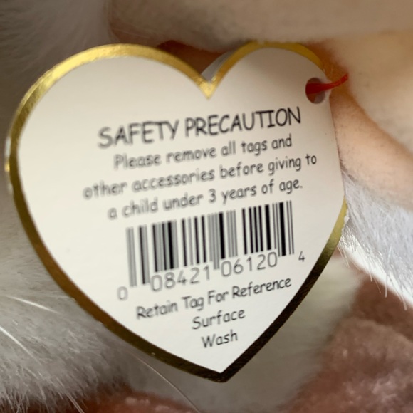 Vintage 1993 TY Attic Treasures “Sara” Soft White Bunny Rabbit Plush Toy Easter - Picture 11 of 12